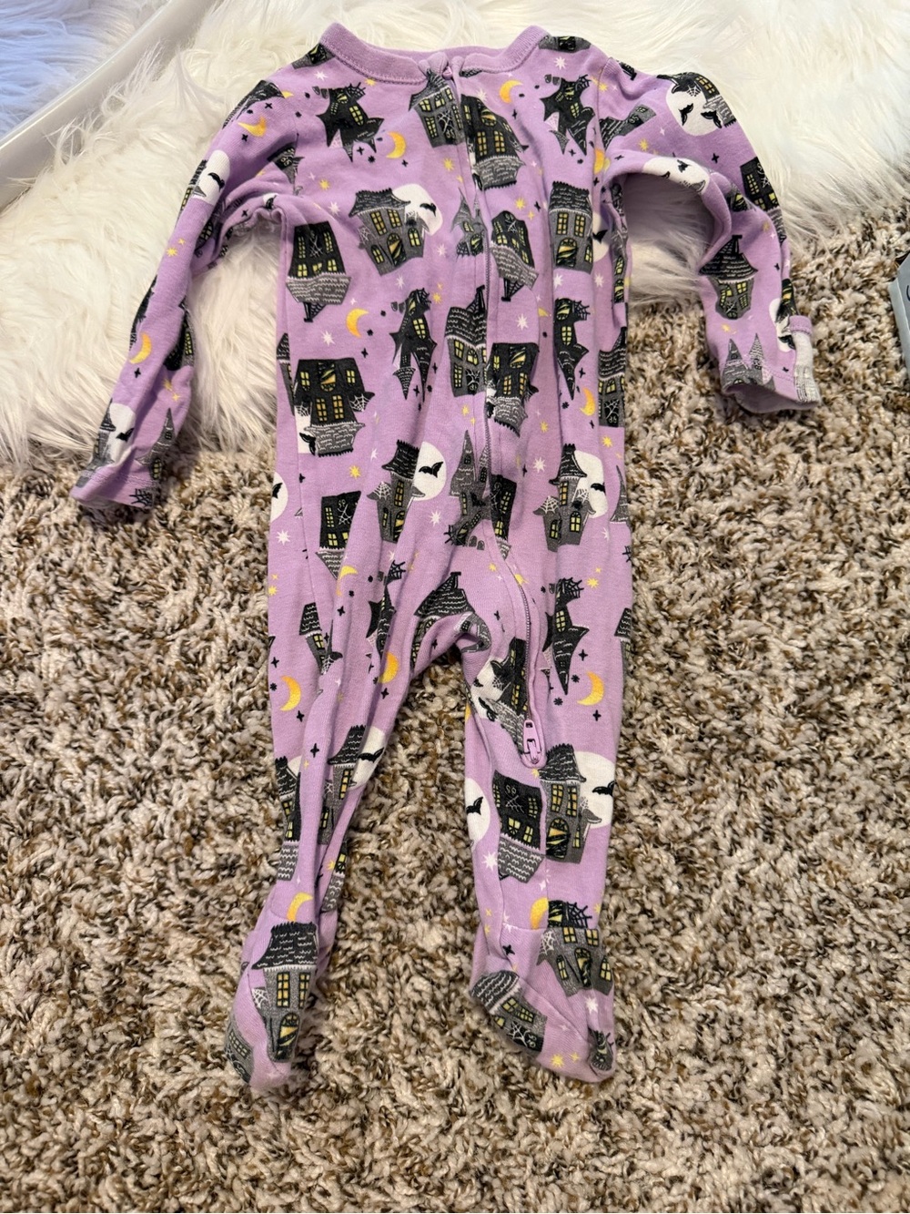 Baby girl old navy Halloween haunted house sleeper. Size 3/6 months